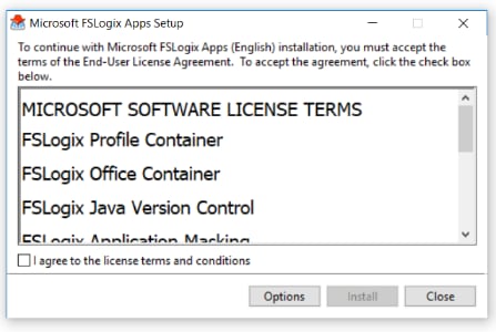 Screenshot of installation option screen