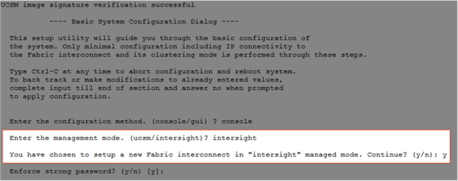 Fabric Interconnect setup for Cisco Intersight Managed Mode