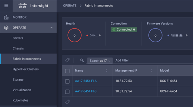 Cisco Intersight: adding fabric interconnects as targets