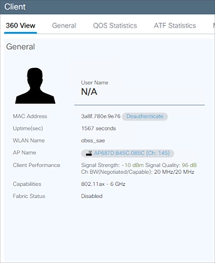 Wi-Fi 6E wireless client metadata