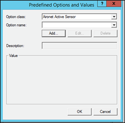 Selecting the new DHCP vendor class in Windows Server