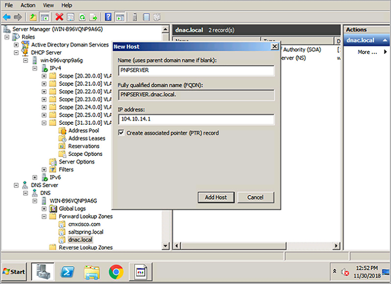 DNS configuration on Windows Server