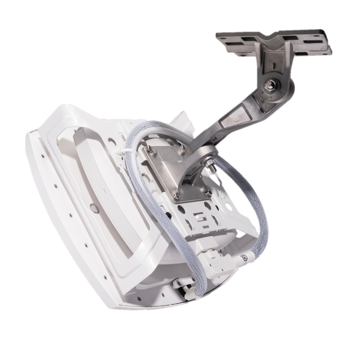 A white object with a metal bracketAI-generated content may be incorrect.