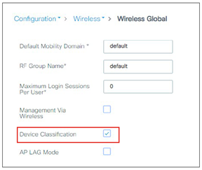 A screenshot of a device classificationDescription automatically generated