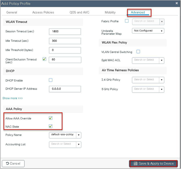 Add policy profile