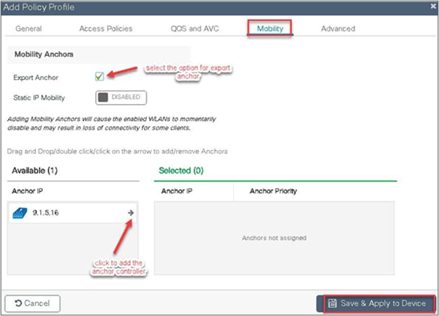 Add Policy Profile