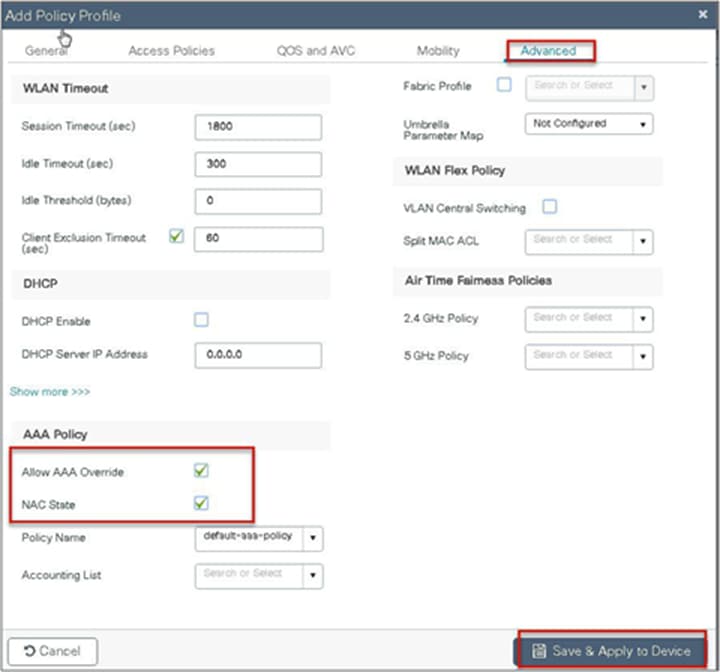 Add Policy Profile