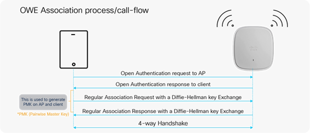 OWE endpoint and network handshake process