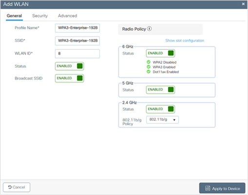WLAN AAA configuration
