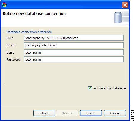 Define New Database Connection