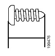 A number 6 pan head, 5/8 inch self-tapping screw with anchor.