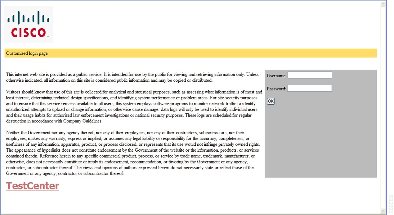 Customizable Web Authentication banner