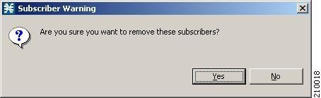 Confirm Removal of Subscribers