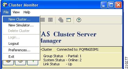Cluster Monitor: New Cluster