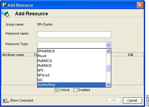 Adding Notifier Manager Resource: Select NotifierMngr