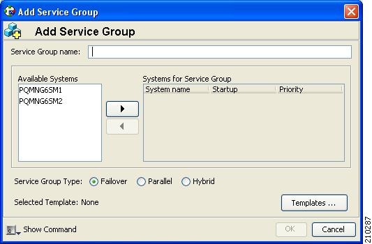 Adding Service Group