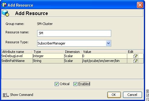 Adding SM Resource