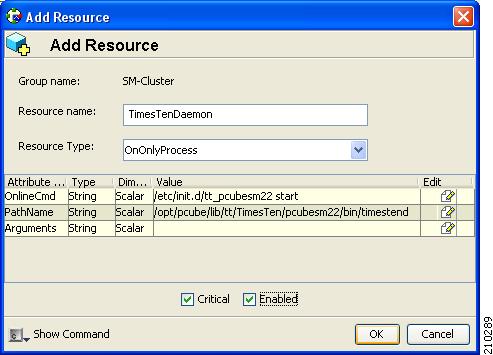 Adding TimesTenDaemon Resource
