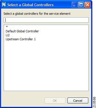 Select a Global Controller dialog box