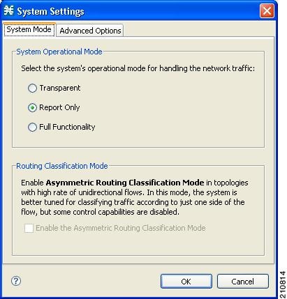 System Settings dialog box