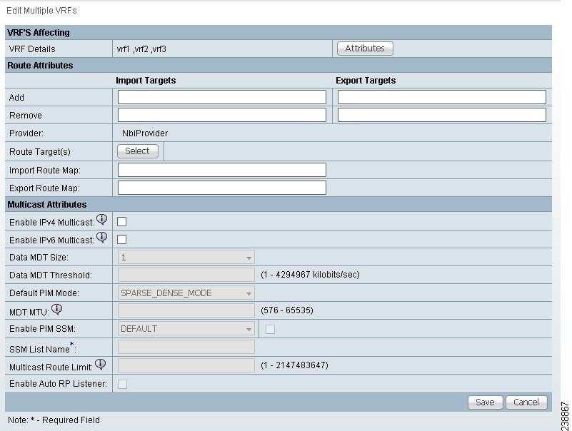 Cisco Prime Fulfillment User Guide 6.1 - Independent VRF Management ...