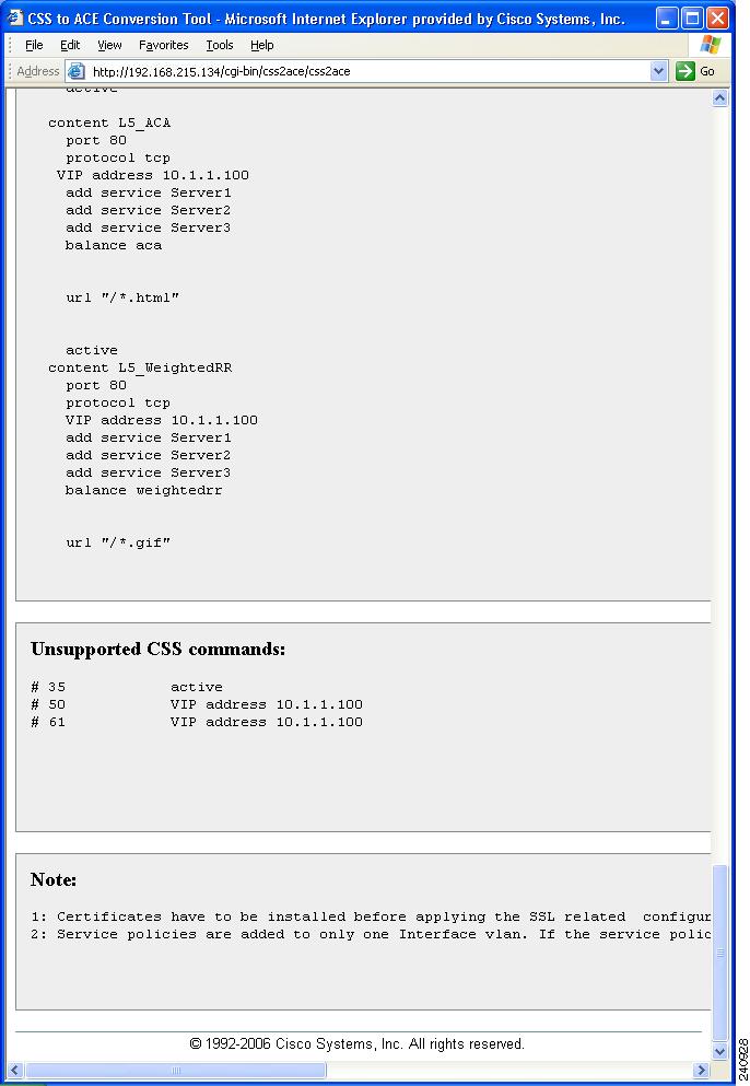 Cisco CSS-to-ACE Conversion Tool User Guide - Cisco