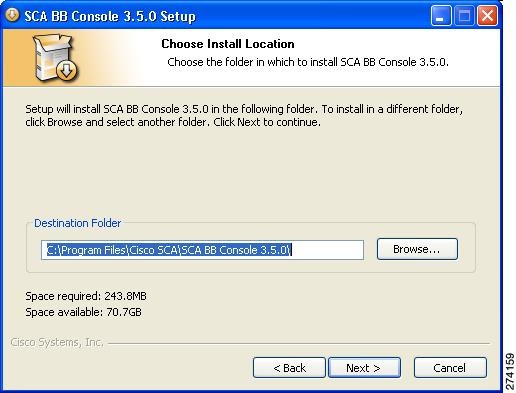 Install Location screen of the Setup Wizard