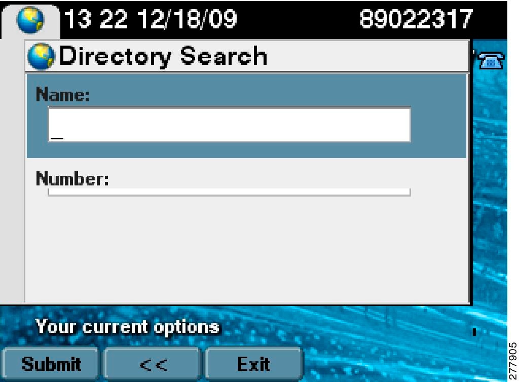 Directory Screen Cisco