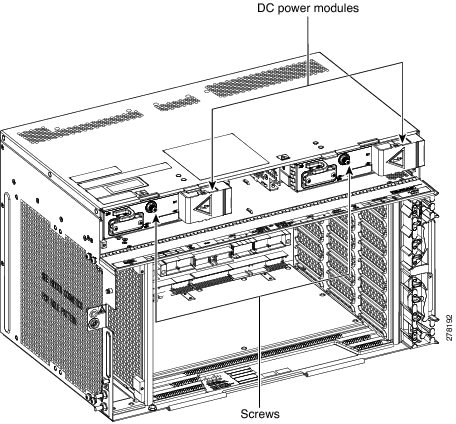 DC Power Modules Installed in the ONS 15454 M6 Shelf