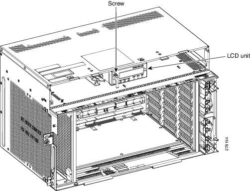 LCD Module Installed in the ONS 15454 M6 Shelf