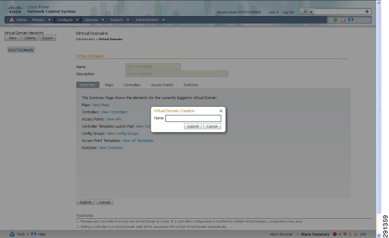 Cisco Prime Network Control System Configuration Guide Release 1 0 Chapter 18 Configuring Virtual Domains Cisco Prime Network Control System Series Appliances Cisco