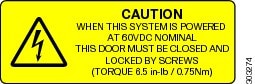 ONS 15454 M6 Front Door Label