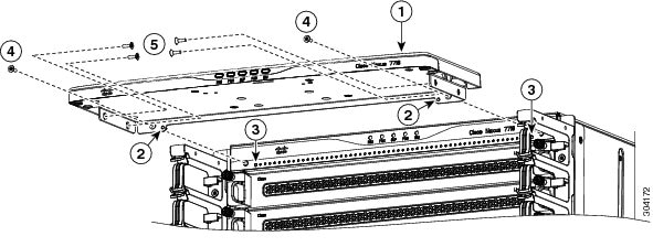 Attaching the top hood to the chassis and cable management assemblies