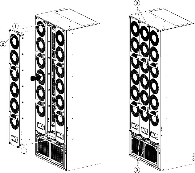 Installing a fan tray.