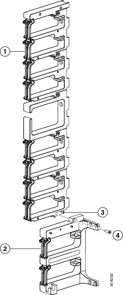 Attaching cable management frames together.