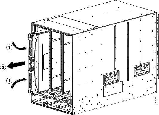 Removing a fabric module from its slot