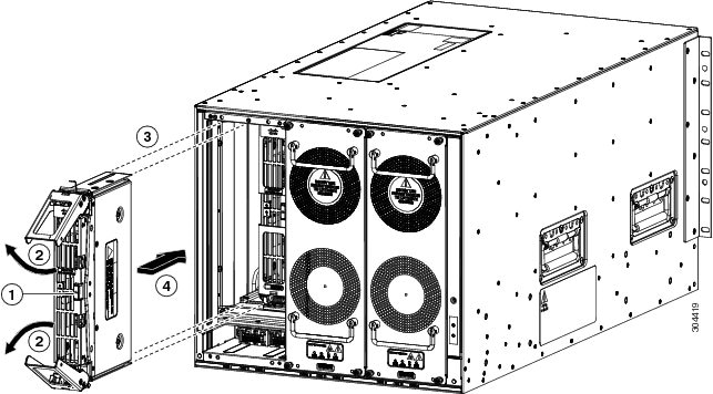 Inserting a fabric module into the chassis