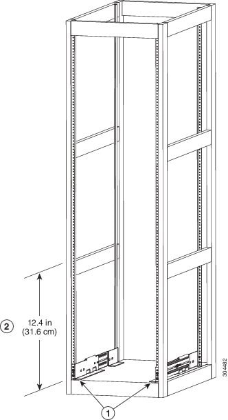 Positioning the bottom support rails.