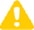重大度の低いシステム メッセージを示す、中に白の感嘆符がある黄色の三角形