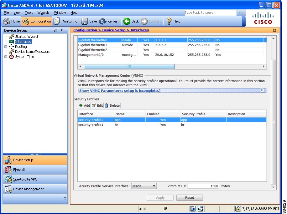Cisco ASA 1000V Cloud Firewall Getting Started Guide Configuring the
