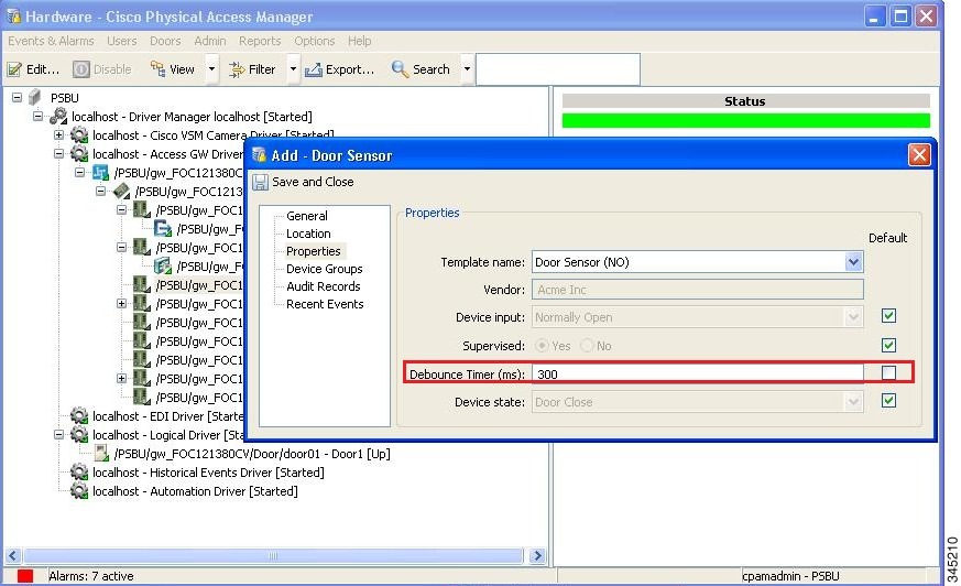 Cisco Physical Access Manager User Guide, Release 1.4.1 Configuring Door and Device Templates