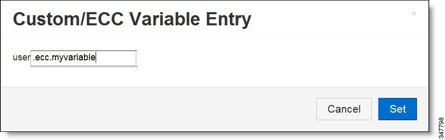 Custom/ECC Variable Entry dialog box