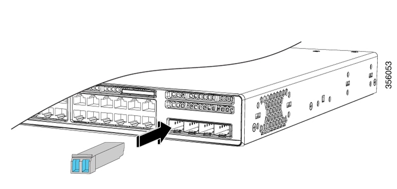 Gắn Module quang vào Module Network trên Switch Cisco 9200