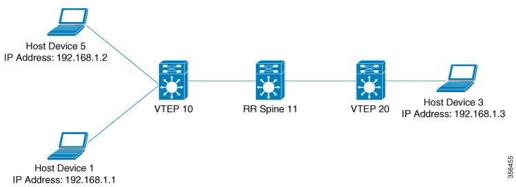 EVPN VXLAN sample topology