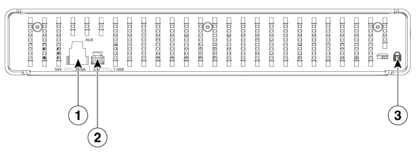 Rear panel of C9200CD-8PT-2G