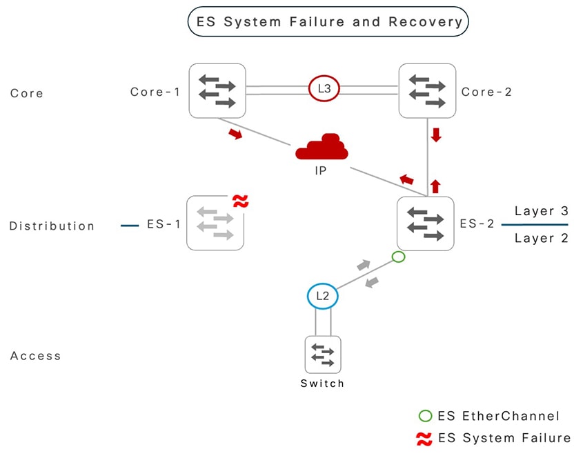 ES System failure and recovery path