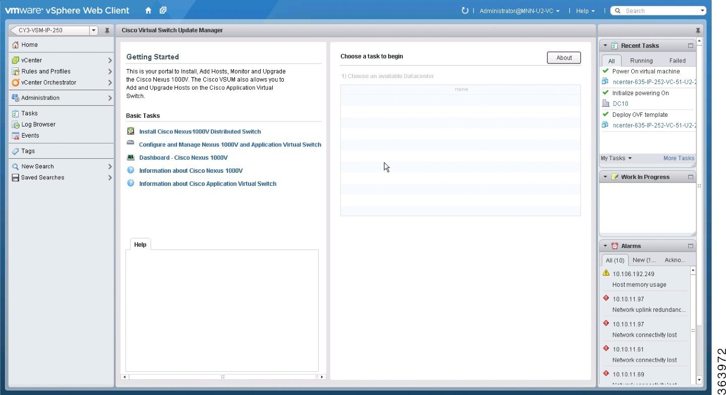 Cisco Virtual Switch Update Manager Release 1.0 Getting Started Guide
