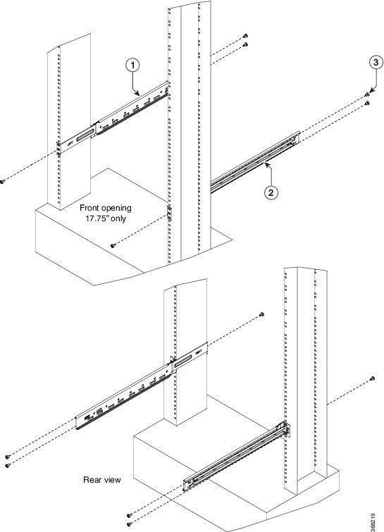 Slider Integration to the Two Post 19" Rack