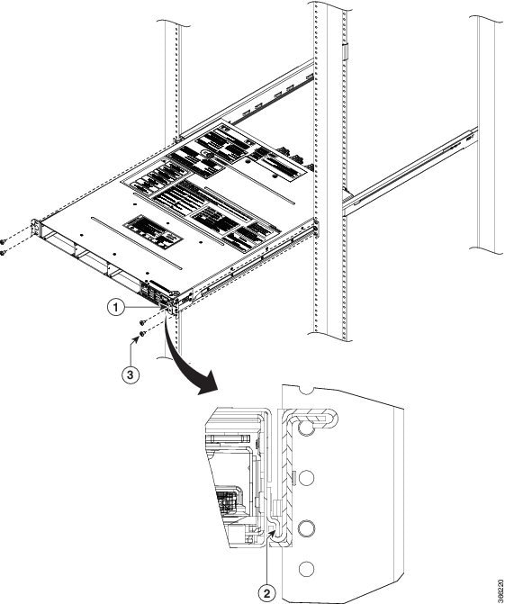NCS 1001 Chassis Assembly into Two or Four Post 19" or 23" Rack