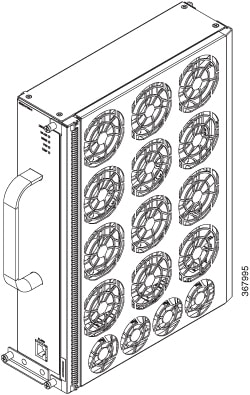 This figure shows the side view of the fan tray, FAN-H.